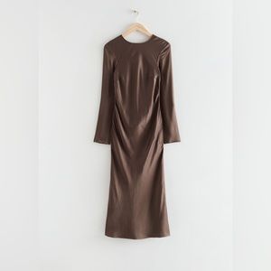 NWT & other stories VIRAL open back slip dress